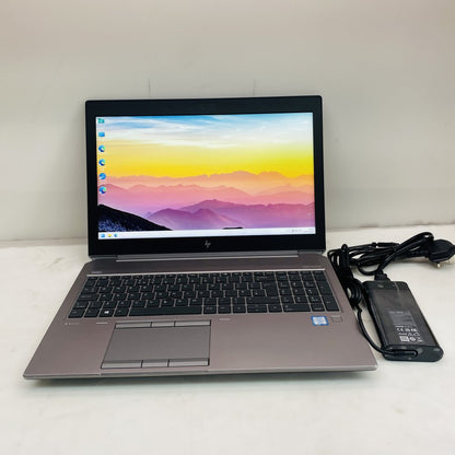 HP ZBook 15 G5 i7-8850H 16GB RAM Quadro P2000 477GB SSD Win 11 Pro Grade B