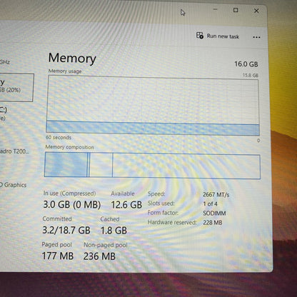 HP ZBook Fury 15 G7 Mobile Workstation i7-10850H 16GB RAM 477GB SSD Grade B