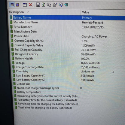 HP ZBook Fury 15 G7 Mobile Workstation i7-10850H 16GB RAM 477GB SSD Grade D
