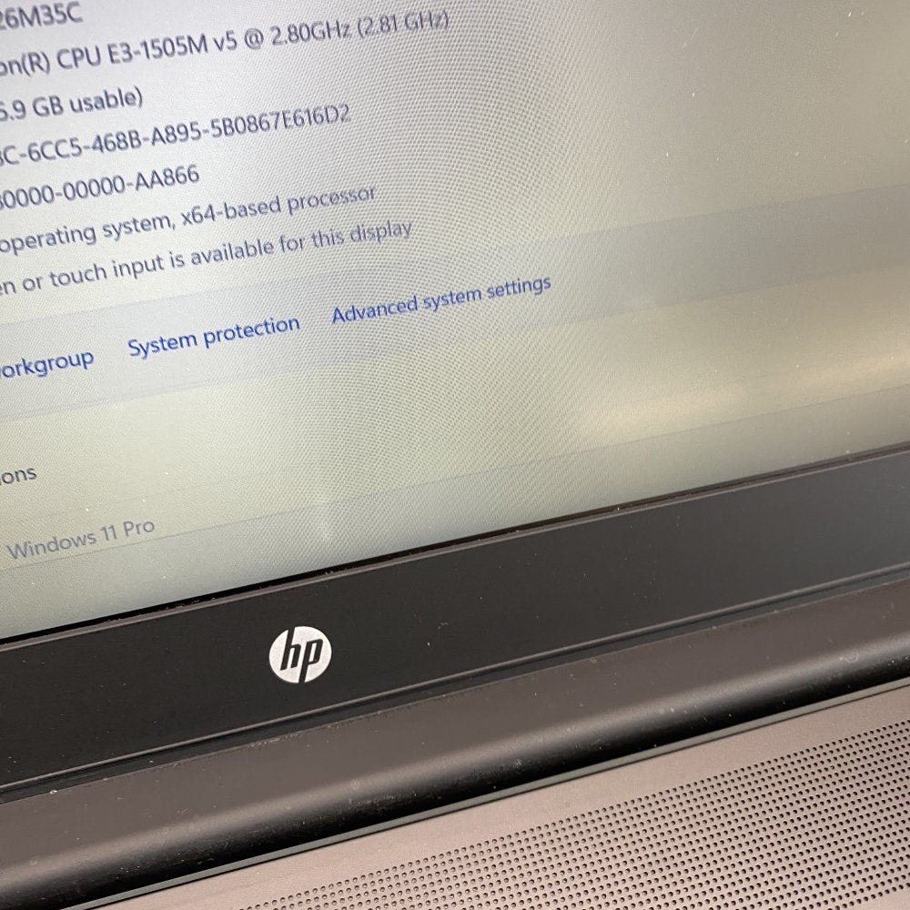 HP ZBook 15 G3 i7 16GB RAM 512GB SSD 1080p Mobile Workstation Win11 Pro Grade D