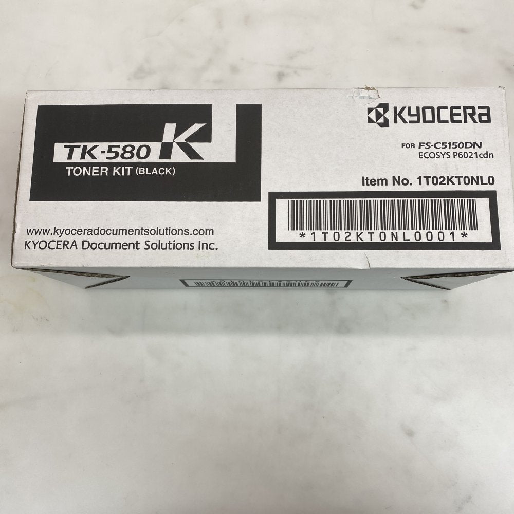 Kyocera TK-580K Black Toner Kit for FS-C5150DN / ECOSYS P6021cdn Grade A