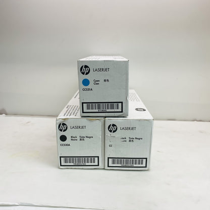 Job Lot HP LaserJet 304A 2 x Black & Cyan Genuine Toner Cartridges (Grade A)