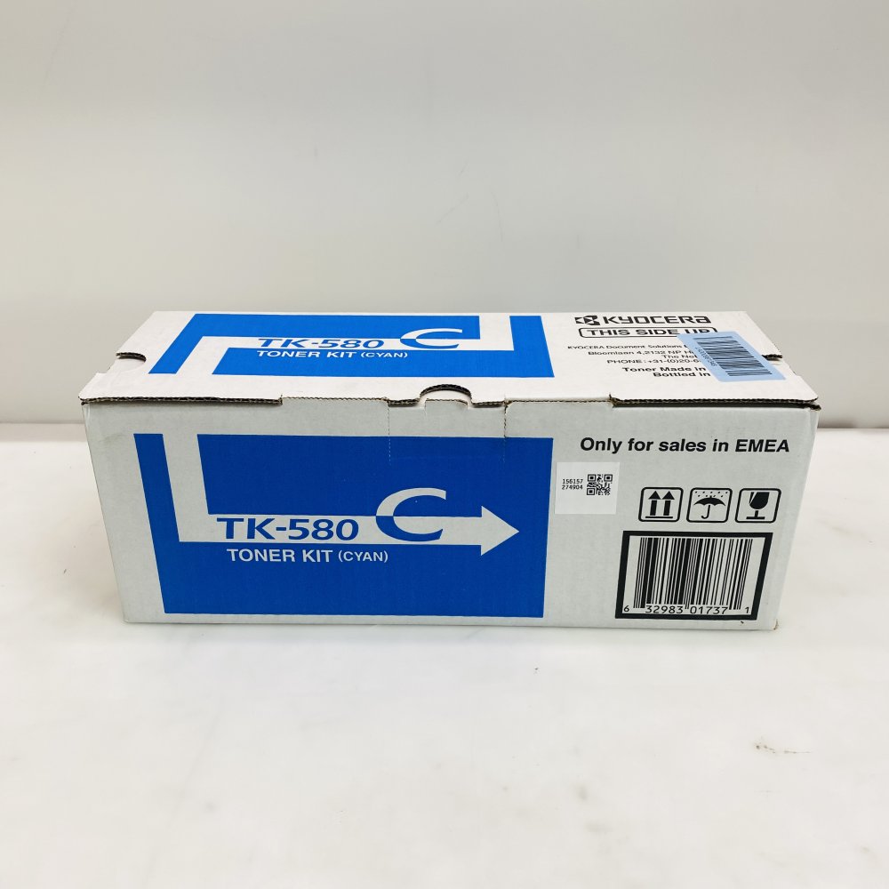 Kyocera TK-580C Cyan Toner Kit Genuine for FS-C5150DN / ECOSYS P6021cdn Grade A
