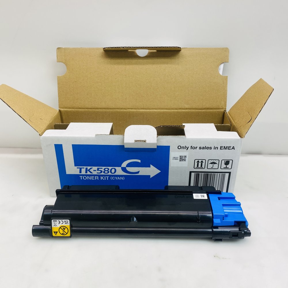 Kyocera TK-580C Cyan Toner Kit Genuine for FS-C5150DN / ECOSYS P6021cdn Grade A