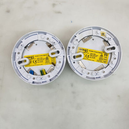 Apollo Series65 Ionisation Smoke Detectors (Pair) Used Mounting Bases Grade B