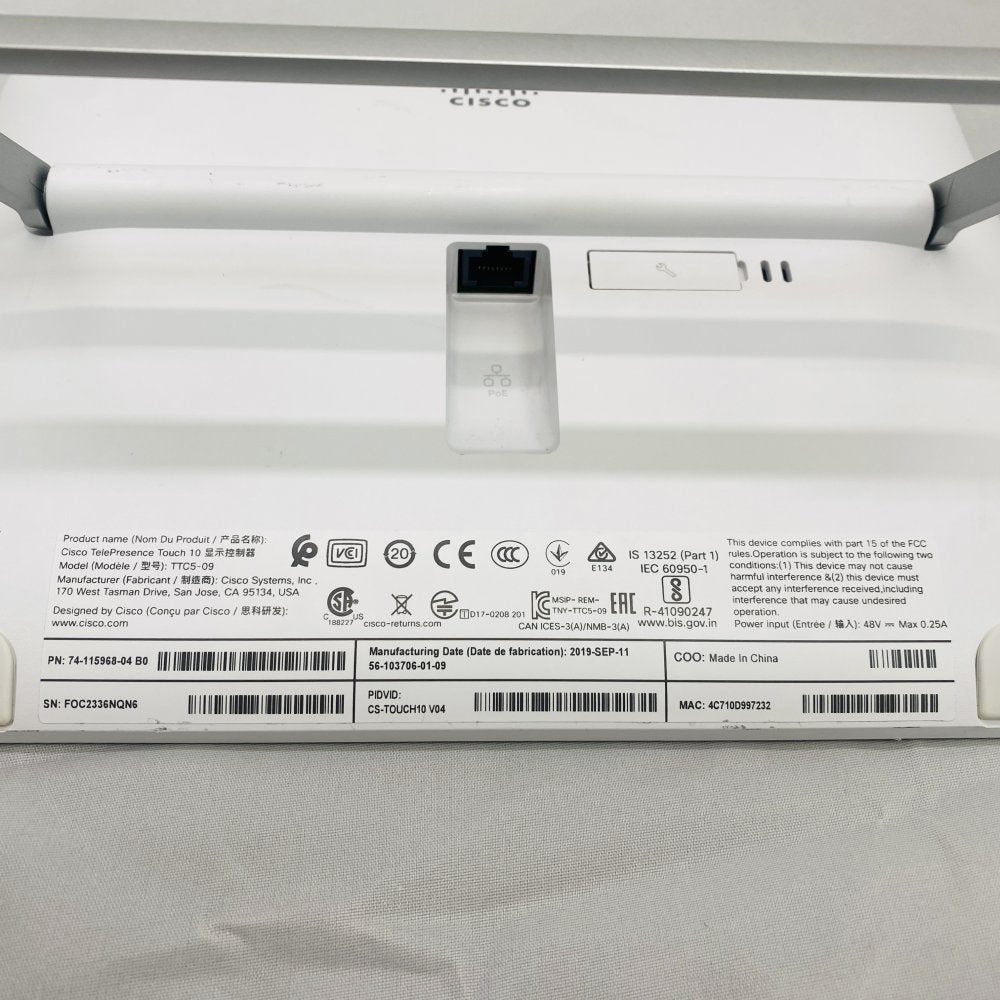 Cisco Webex Room Kit Mini TTC7-26 & Telepresence Touch 10 TTC5-09 (Grade B)