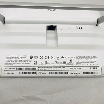 Cisco Webex Room Kit Mini TTC7-26 & Telepresence Touch 10 TTC5-09 (Grade B)
