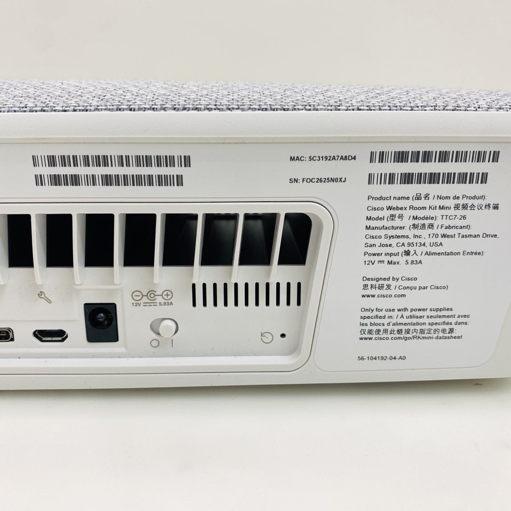 Cisco Webex Room Kit Mini TTC7-26 w/ Touch 10 TTC5-09 Controller (Grade A)