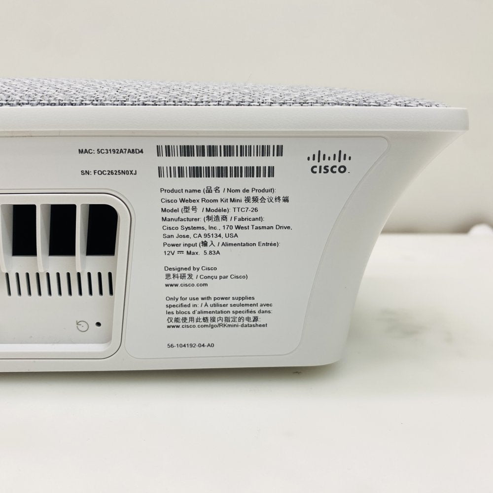 Cisco Webex Room Kit Mini TTC7-26 w/ Touch 10 TTC5-09 Controller (Grade A)