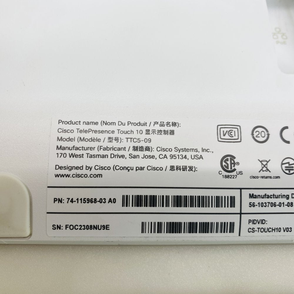 Cisco Webex Room Kit Mini TTC7-26 w/ Touch 10 TTC5-09 Controller (Grade A)
