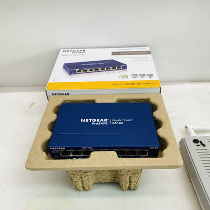 NETGEAR ProSAFE GS108 8-Port Gigabit Switch + DrayTek Vigor2850n Router Grade B