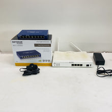 NETGEAR ProSAFE GS108 8-Port Gigabit Switch + DrayTek Vigor2850n Router Grade B