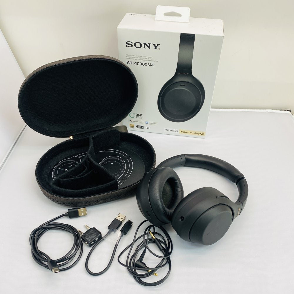 Sony WH-1000XM4 Wireless Noise Cancelling Headphones w/ Case & Cables