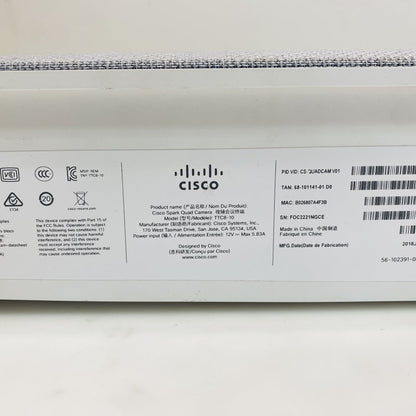 Cisco Spark Quad Camera Video Bar TTC8-10 Mounting Kit & Cables-NO PSU (Grade A)