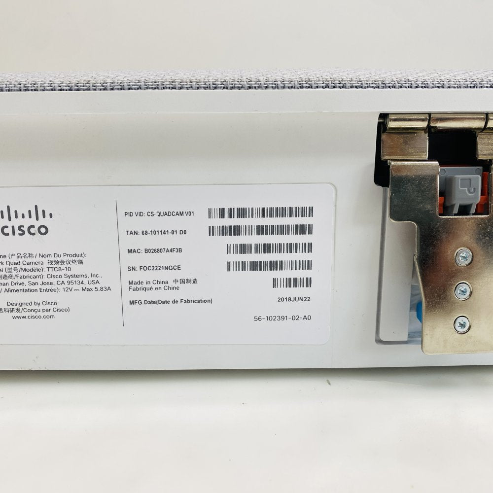 Cisco Spark Quad Camera Video Bar TTC8-10 Mounting Kit & Cables-NO PSU (Grade A)