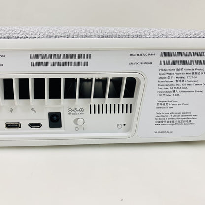 Cisco Webex Room Kit Mini TTC7-26 Video Bar w/ Mount & Cables (Grade A)