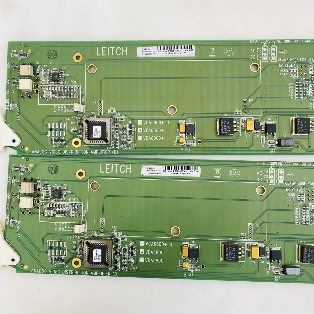 Leitch VEA6800+ VEA6800+D Analog Video Distribution Amplifier Boards Grade B