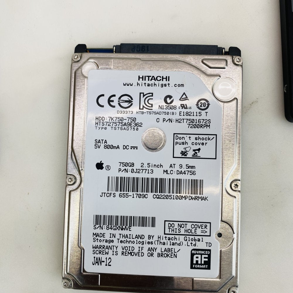 Lot 4x 2.5" Drives:Crucial MX200 250GB, Samsung 850 EVO 250GB +500GB & 750GB HDD