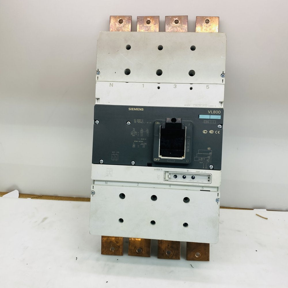 Siemens VL800 800A MCCB Molded Case Circuit Breaker w/ Copper Busbars Grade B