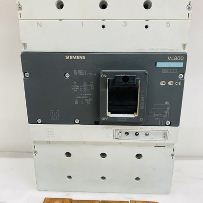 Siemens VL800 800A MCCB Molded Case Circuit Breaker w/ Copper Busbars Grade B
