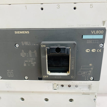 Siemens VL800 800A MCCB Molded Case Circuit Breaker w/ Copper Busbars Grade B