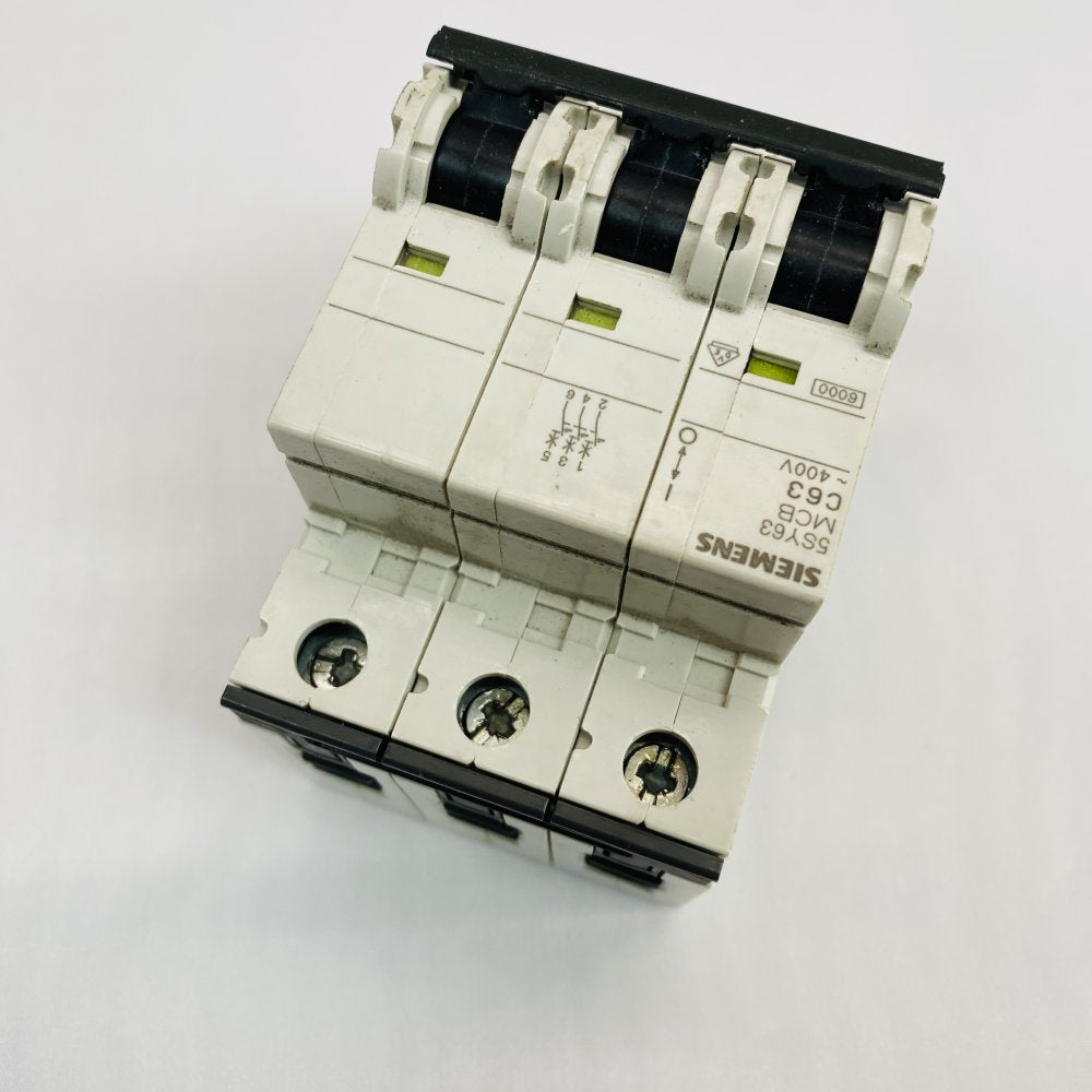 Siemens 5SY63 C63 3P MCB 63A 400V Miniature Circuit Breaker Grade B