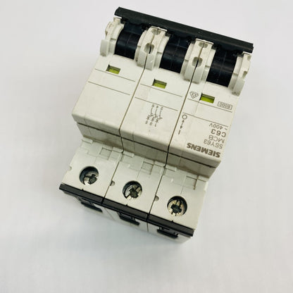 Siemens 5SY63 C63 3P MCB 63A 400V Miniature Circuit Breaker Grade B