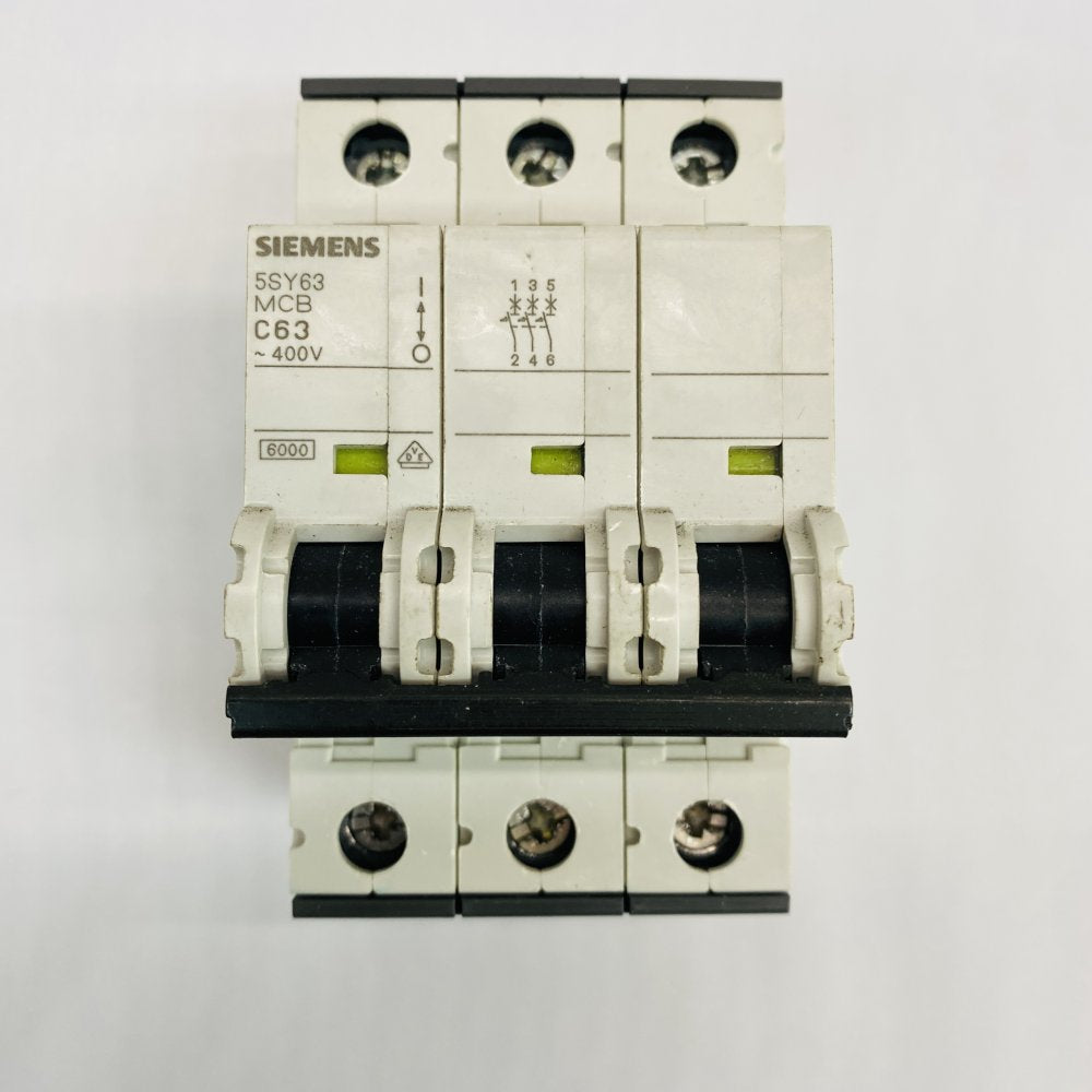 Siemens 5SY63 C63 3P MCB 63A 400V Miniature Circuit Breaker Grade B