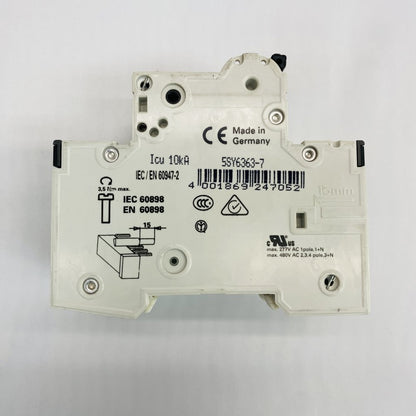 Siemens 5SY63 C63 3P MCB 63A 400V Miniature Circuit Breaker Grade B