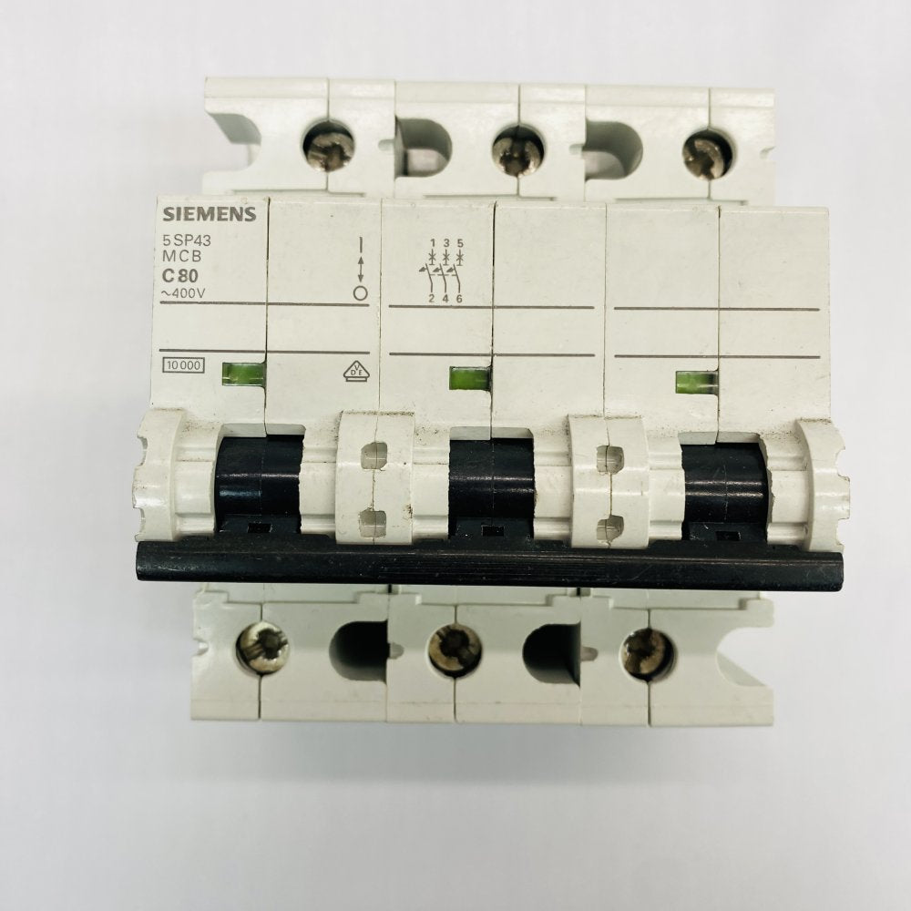 Siemens 5SP43 C80 3P MCB 80A 400V Circuit Breaker Grade B