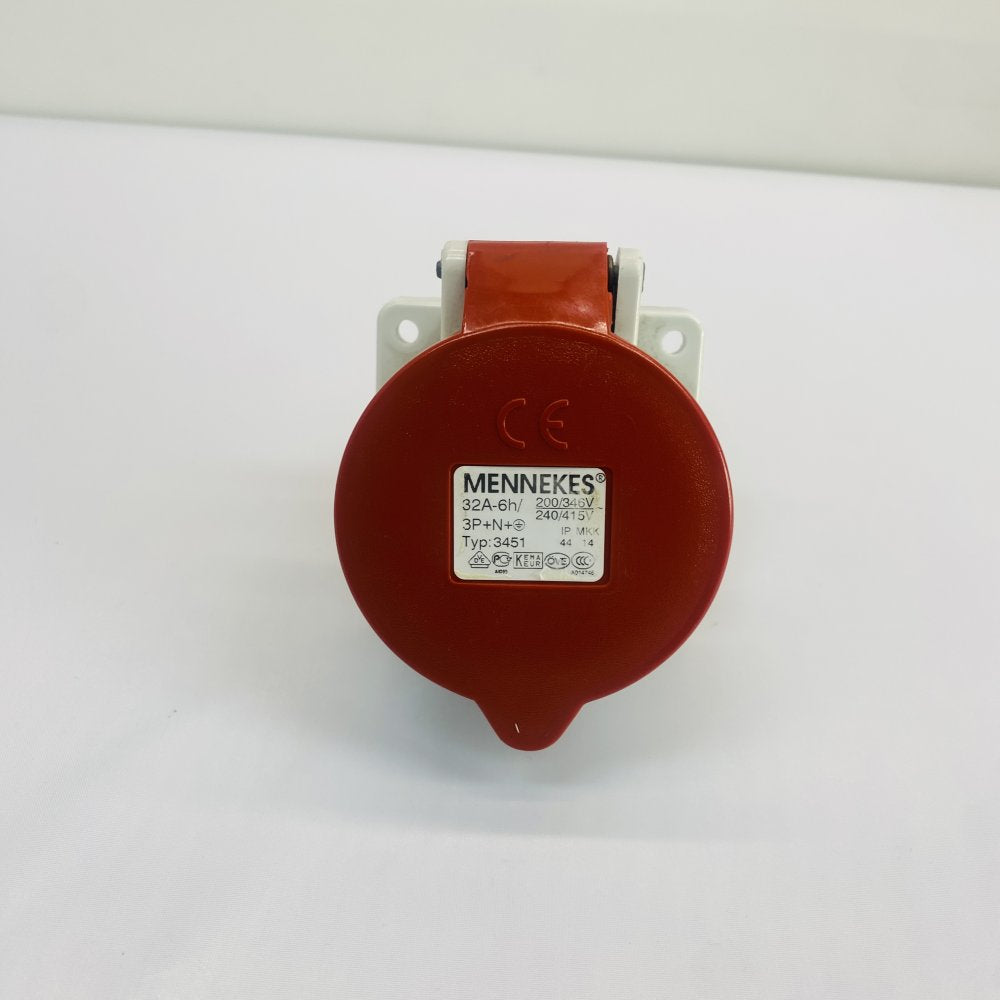 Mennekes Type 3451 32A 3P+N+E 6h 240/415V Industrial Socket Grade B