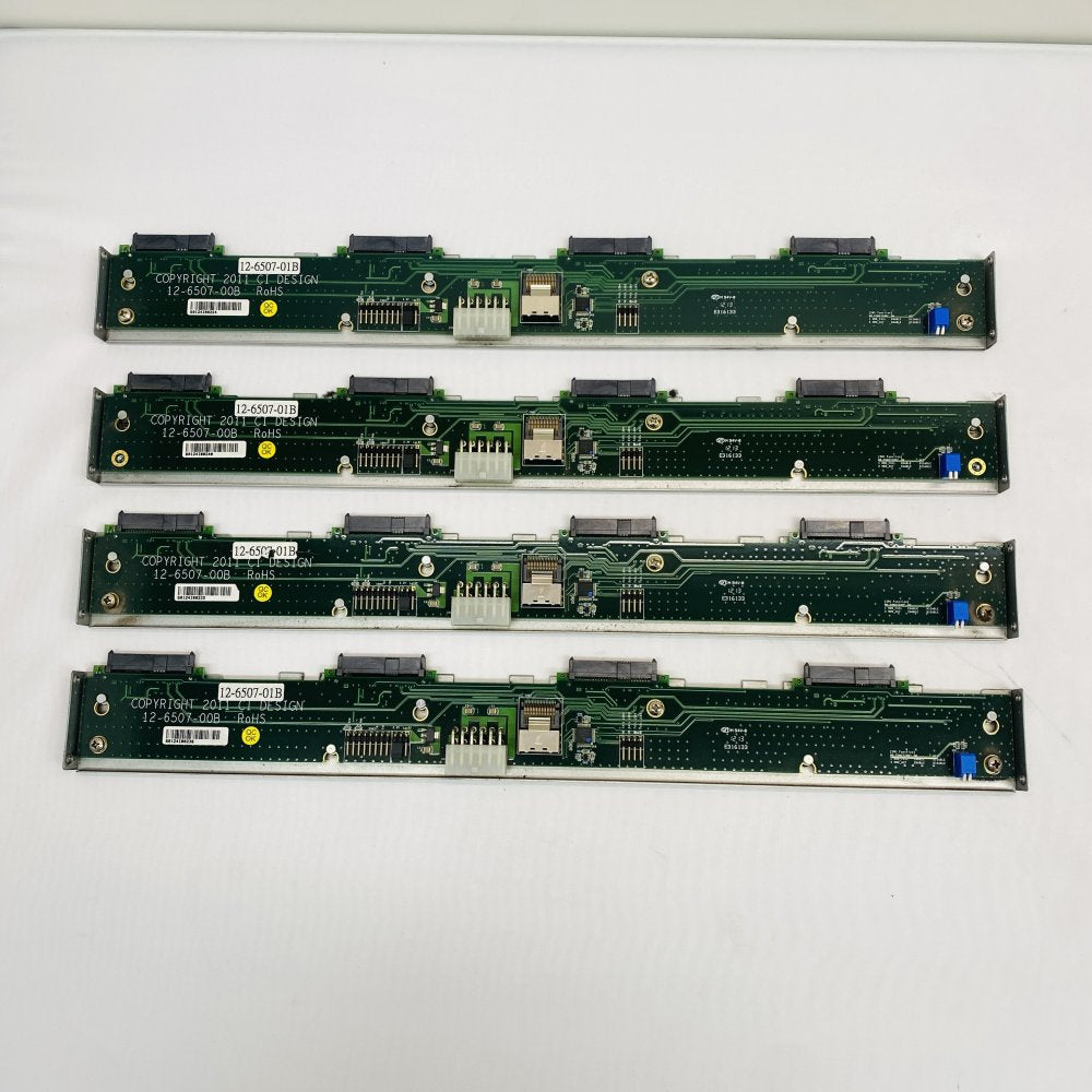 Lot of 4 CI Design 12-6507-01B 12-6507-00B 4-Bay SAS SATA Backplane - Grade B