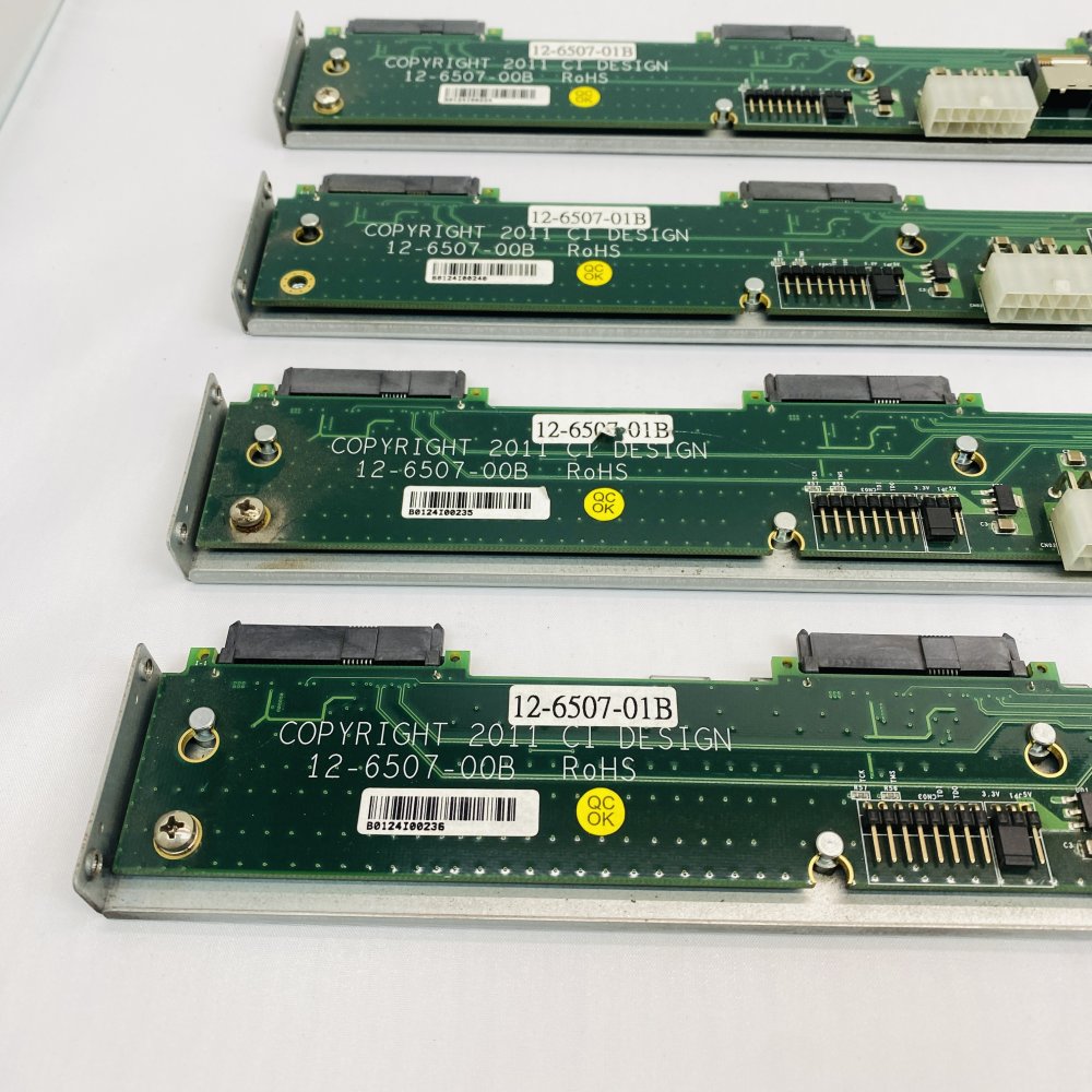 Lot of 4 CI Design 12-6507-01B 12-6507-00B 4-Bay SAS SATA Backplane - Grade B