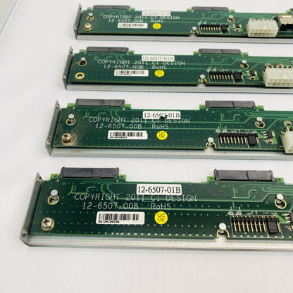 Lot of 4 CI Design 12-6507-01B 12-6507-00B 4-Bay SAS SATA Backplane - Grade B