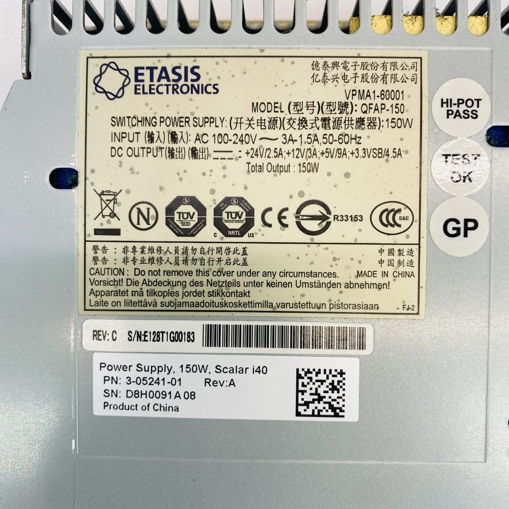ETASIS QFAP-150 150W Power Supply Module for Scalar i40 PN 3-05241-01 Grade B