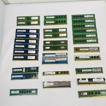 Lot of Mixed RAM Modules - Crucial Samsung Server & Desktop Memory Grade B