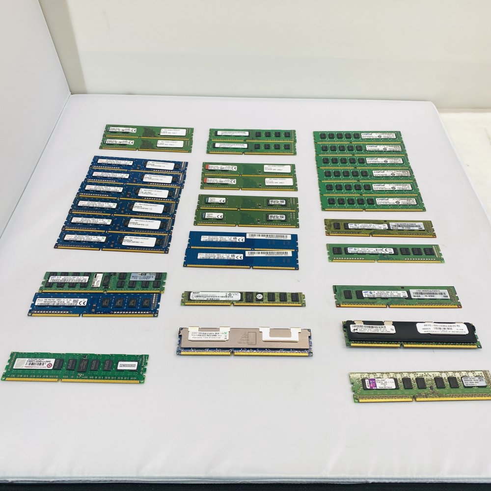 Lot of Mixed RAM Modules - Crucial Samsung Server & Desktop Memory Grade B