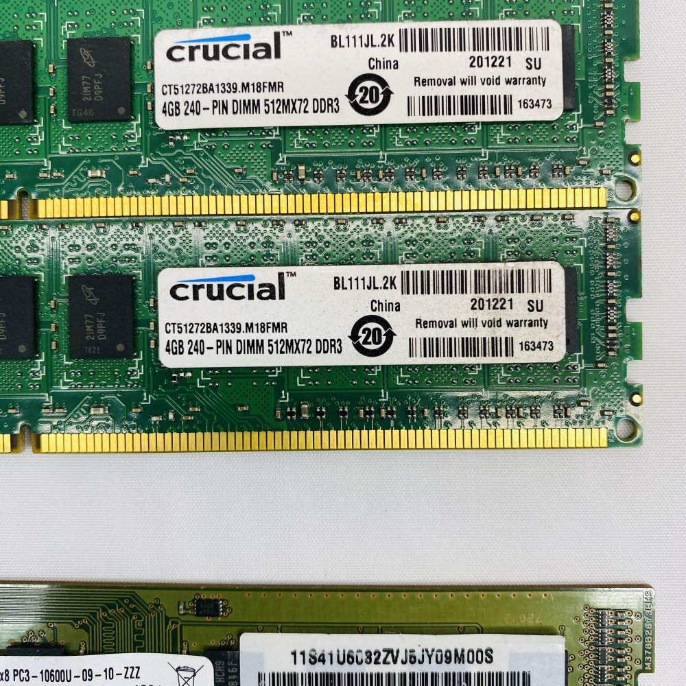 Lot of Mixed RAM Modules - Crucial Samsung Server & Desktop Memory Grade B