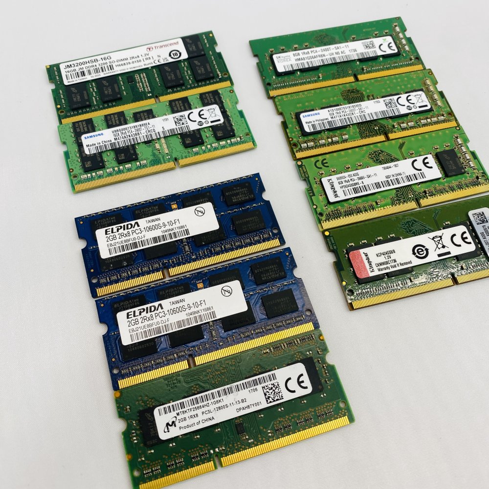 Mixed Lot Laptop RAM SODIMM Transcend Samsung Elpida Kingston SK Hynix Grade B
