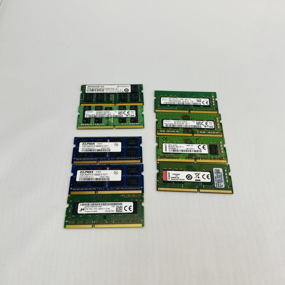 Mixed Lot Laptop RAM SODIMM Transcend Samsung Elpida Kingston SK Hynix Grade B