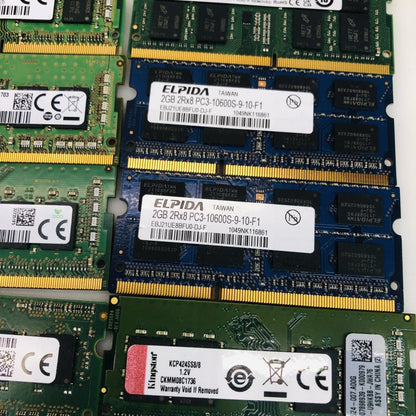 Mixed Lot Laptop RAM SODIMM Transcend Samsung Elpida Kingston SK Hynix Grade B