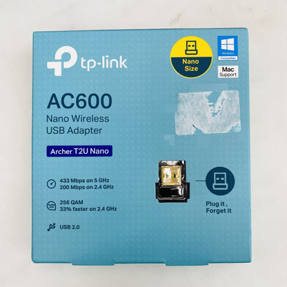 TP-Link Archer T2U Nano AC600 Dual-Band Wireless USB Adapter Grade A