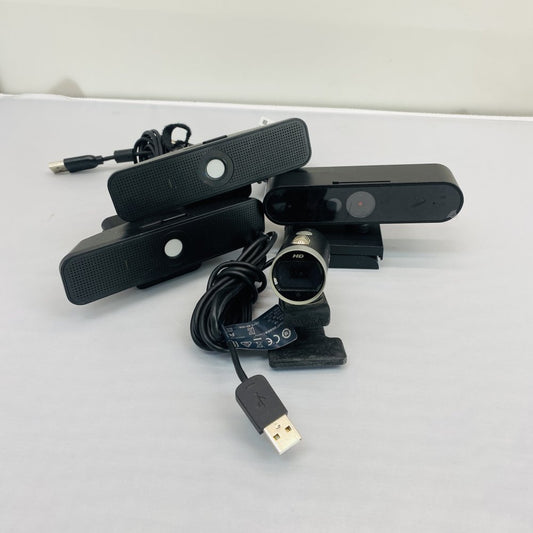 Lot of 4 Webcams - Logitech & Microsoft USB HD Cameras Grade B