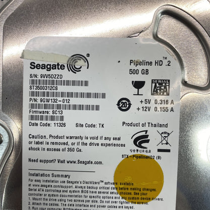 Lot: WD WD10EZEX 1TB, WD5000PLX 500GB, Seagate 500GB & 480GB SSD Grade B