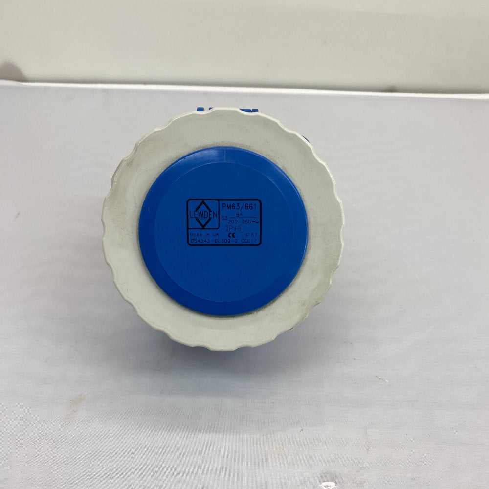 Lewden PM63/661 63A 2P+E Panel Mount IEC Inlet Socket IP67