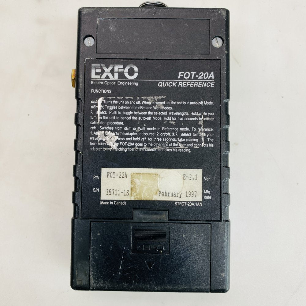 EXFO FOT-20A Fiberoptic Tester / Power Meter Handheld Grade C