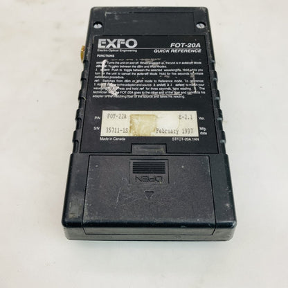 EXFO FOT-20A Fiberoptic Tester / Power Meter Handheld Grade C