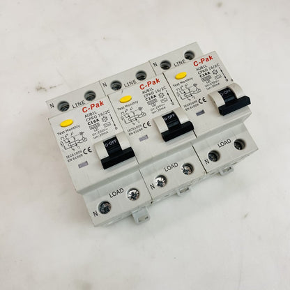 C-Pak AUB1L CPRO 16/2C C16A 30mA 2P RCD / RCBO Residual Breaker Grade B