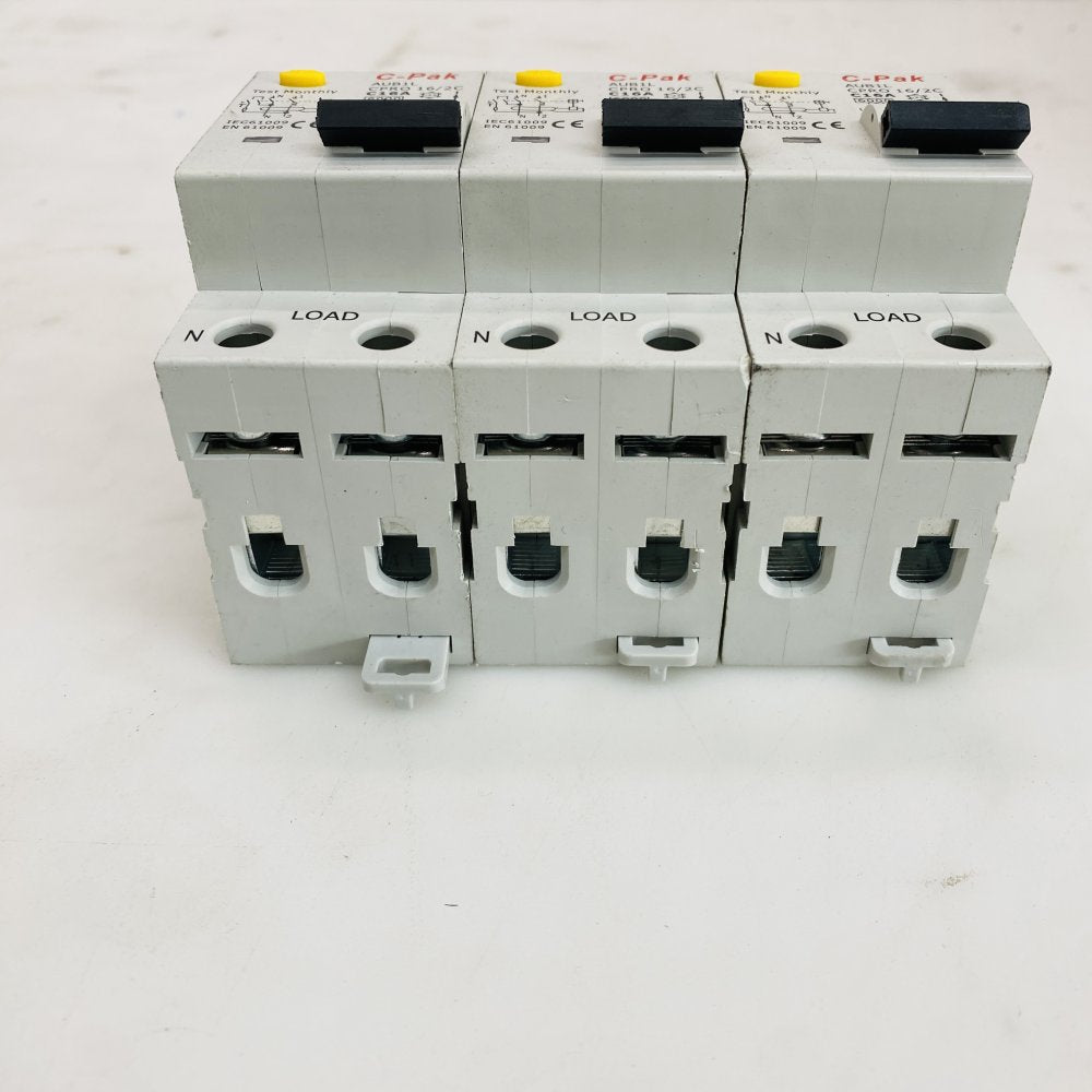 C-Pak AUB1L CPRO 16/2C C16A 30mA 2P RCD / RCBO Residual Breaker Grade B