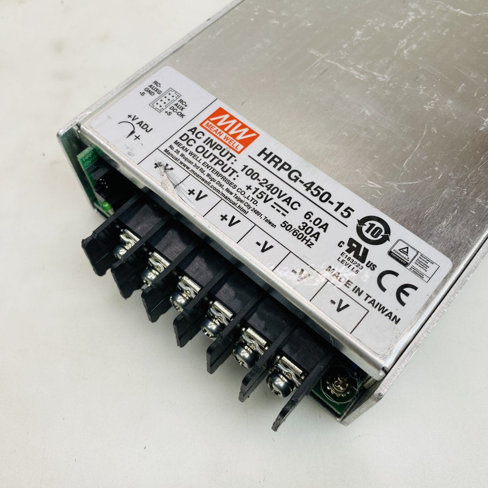 Mean Well HRPG-450-15 15V 30A Switching Power Supply AC 100-240VAC Grade C